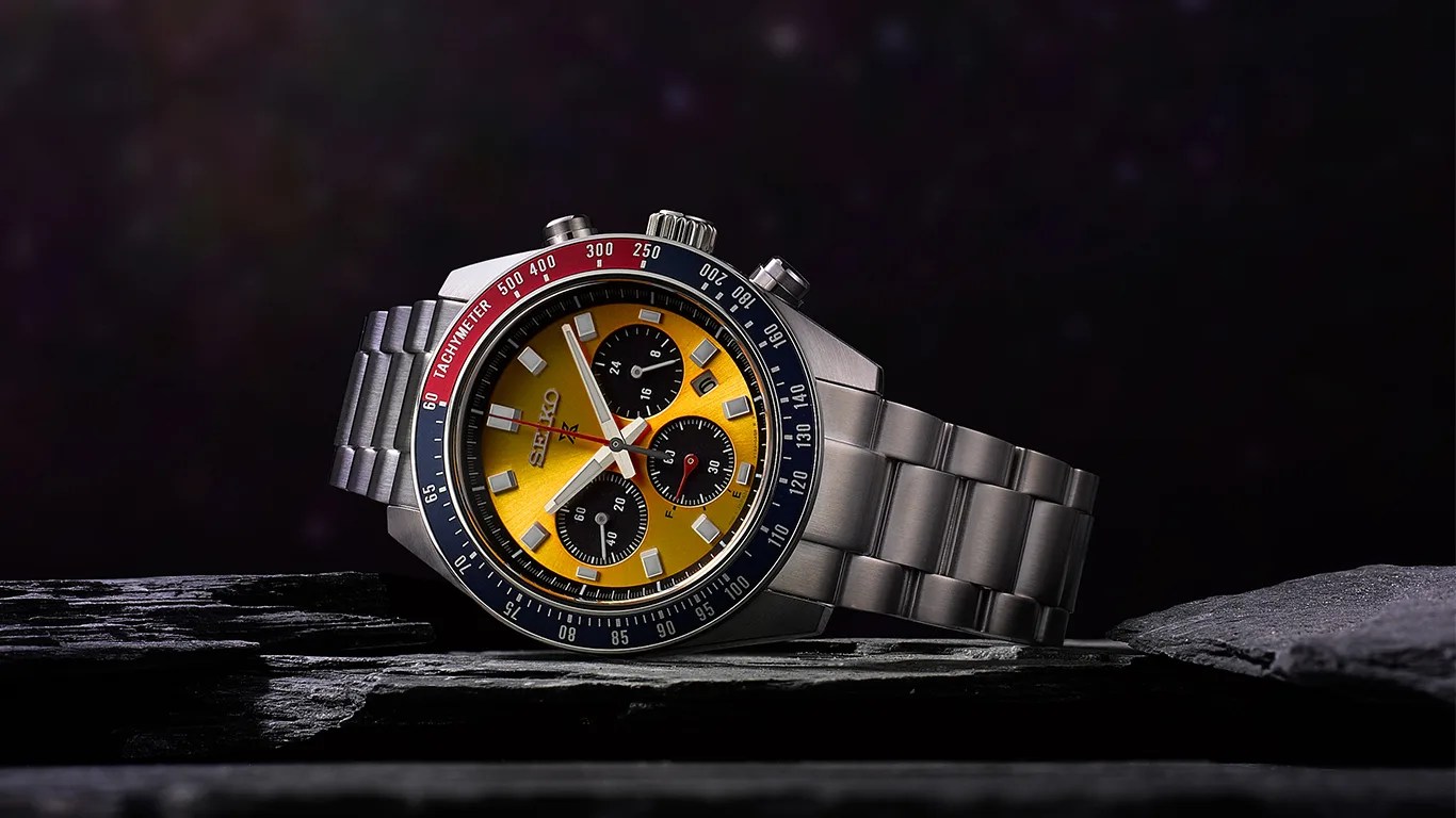 seiko chronograph watch in space